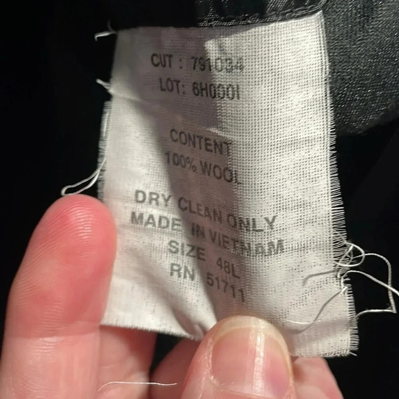 Ralph Lauren Men’s 100% Peacoat zip/button closure size 48L Black - Picture 6 of 6